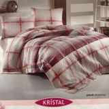 Taç Kristal Kapitoneli Şimal Kahve Çift Kişilik Nevresim Takımı