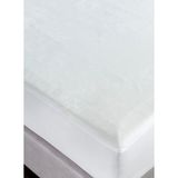 Taç Kristal Örme Çift Kişilik Yatak Alezi Lastikli Sıvı Geçirmez Alez +32 cm Derinlikli - 100 x 200 cm - Beyaz