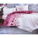 Taç Kristal Ranforce Aşiyan Gülkurusu Çift Kişilik Nevresim Takımı - Gül Kurusu - 200 x 220 cm