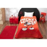 Taç Kristal Taç Lisanslı Mıckey Mouse Classıc Red Bat Battaniye - 160 x 200 cm - Kırmızı
