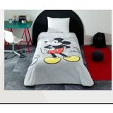 Taç Kristal Taç Yeni Sezon Lisanslı Mıckey Mouse Battaniye - 160 x 220 cm - Gri