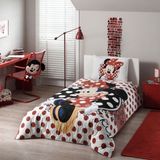 Taç Lisanlı Minnie Tek Kişilik Kapitoneli Nevresim Takımı - 160 x 220 cm