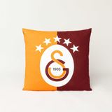Taç Lisanslı 5.Yıldız Galatasaray 40x40 Kırlent - Renkli - 40 x 40 cm