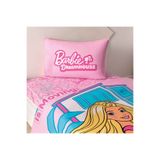 Taç Lisanslı Barbie Dream House Pamuk Tek Kişilik Nevresim Takımı