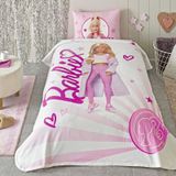 Taç Lisanslı Barbie Light Tek Kişilik Pamuk Pike Takımı 000000001000050173 Çok Renkli