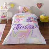 Taç Lisanslı Barbie Mermaid Tek Kişilik Pamuk Nevresim Takımı - Renkli - 160 x 220 cm