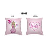 Taç Lisanslı Barbie Team Kırlent pembe