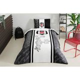 Taç Lisanslı Beşiktaş 1903 Glow Düz Pamuk Nevresim Takımı, Çok Renkli, Tek Kişilik - 001-Renkli