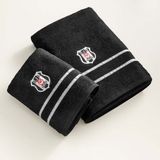 Taç Lisanslı Beşiktaş Arma Pamuk 70X140 cm Banyo Havlusu Siyah - 70 x 140 cm