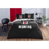Taç Lisanslı Beşiktaş Arma Pamuk Çift Kişilik Nevresim Takımı Renkli 200 x 220 cm Desenli