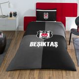 Taç Lisanslı Beşiktaş Efsane Pamuk Tek Kişilik Nevresim Takımı - Renkli