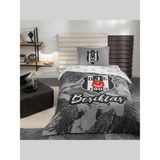 Taç Lisanslı Beşiktaş Kartal Nevresim Takımı Renkli 160 x 220 cm Tek Kişilik Desenli