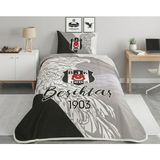 Taç Lisanslı Beşiktaş Since 1903 Pamuklu Pike Takımı - Renkli - 160 X 230 CM