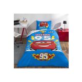 Taç Lisanslı Disney Cars Let' s Race Tek Kişilik Pamuk Nevresim Takımı