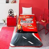 Taç Lisanslı Disney Cars Road Tek Kişilik Battaniye - Kırmızı - 160 x 220 cm