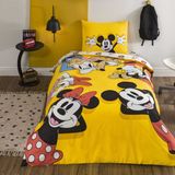 Taç Lisanslı Disney Mickey & Friends Tek Kişilik Pamuk Nevresim Takımı - Renkli