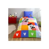 Taç Lisanslı Disney Minnie & Mickey Tek Kişilik Pamuk Nevresim Takımı