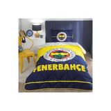 Taç Lisanslı Fenerbahçe Logo Düz Pamuk-Polyester Uyku Seti, Çok Renkli, Tek Kişilik