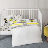 Taç Lisanslı Fenerbahçe Strip Pamuklu Bebek Nevresim Takımı - Beyaz - 100 x 150 cm