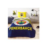 Tac Lisansli Fenerbahce Stripe Tek Kisilik Yatak Ortusu Seti