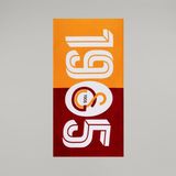 Taç Lisanslı Galatasaray 1905 Logo Plaj Havlusu - 75 x 150 cm - Sarı - Kırmızı