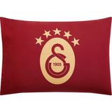 Taç Lisanslı Galatasaray 25.şampiyonluk Tekli Yastık Kılıfı - Sarı - Kırmızı - 50 x 70