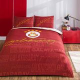 Taç Lisanslı Galatasaray Arma Pamuk Çift Kişilik Nevresim Takımı - Renkli