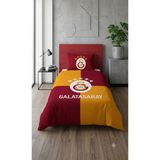 Taç Lisanslı Galatasaray Efsane ( 120 x 200 cm Lastikli Çarşaflı ) Tek Kişilik Nevresim Takımı - Sarı - Kırmızı - 160 x 220 cm