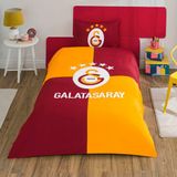 Taç Lisanslı Galatasaray Efsane Pamuk Tek Kişilik Nevresim Takımı - Renkli