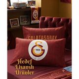 Taç Lisanslı Galatasaray Taraftar Yastık Kılıfı (Tekli) - Renkli - 50X70 CM