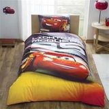 Taç Lisanslı Genç Dısney Cars Lıght Koyu Mavi 160x220 Cm Tek Kişilik Nevresim Takımı