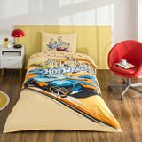 Taç Lisanslı Hot Wheels Winner Pamuk Tek Kişilik Nevresim Takımı - Renkli