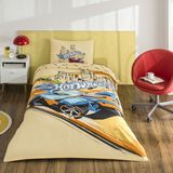 Taç Lisanslı Hot Wheels Winner Tek Kişilik Pamuk Nevresim Takımı - Renkli - 160 x 220 cm