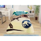 Taç Lisanslı Jurassic World Tek Kişilik Battaniye - 160 x 220 cm - Renkli