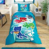 Taç Lisanslı Kapitoneli Nevresim Takımı Pj Masks Hero Tek Kişilik - Renkli - 160 x 200 cm