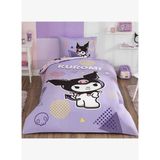 Taç Lisanslı Kuromi Pretty Pamuk Tek Kişilik Nevresim Takımı