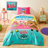 Taç Lisanslı Lol Cute Pamuk Nevresim Takımı Lastikli - Mavi - 160 x 220 cm