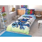 Taç Lisanslı Pj Masks Çek Canlandır Tek Kişilik Nevresim Takımı - 160 x 220 cm - Acı Kahve