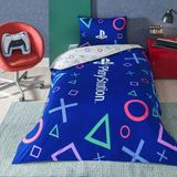 Taç Lisanslı Playstation Tek Kişilik Pamuk Nevresim Takımı 100 - Mavi - 160 x 220 cm