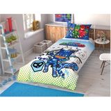 Taç Lisanslı Renkli Desenli Nevresim Takımı Tek Kişilik 160 x 220 cm Çek Canlandır
