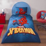 Taç Lisanslı Spiderman Classical Tek Kişilik Pamuk Nevresim Takımı - 160 x 220 cm - Mavi