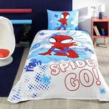 Taç Lisanslı Spidey And Friends Tek Kişilik Pamuk Pike Takımı - Renkli