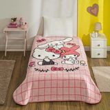 Taç Lisanslı Tek Kişilik Çocuk Battaniye (160X220)-HELLO Kitty Friends Pembe - 160 x 220 cm