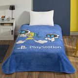 Taç Lisanslı Tek Kişilik Çocuk Battaniye (160X220)-PLAYSTATION Astrobot Mavi - 160 x 220 cm