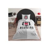 Taç Lisanslı Tek Kişilik Pamuk Pike Takımı Beşiktaş Soccer