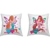 Taç Lisanslı Winx Team Kırlent pembe