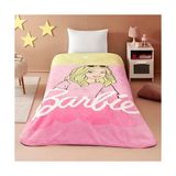 Taç Malibu Çizgi Film Karakteri Pamuk-Polyester Karışım Battaniye, Sarı, Pembe, Tek Kişilik - 2328M - 1 x 32 x 27 cm