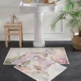 Taç Marble 2'li Pamuk Paspas Seti - Renkli