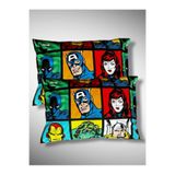 Taç Marvel Baskılı % 100 Pamuk Kumaş 2 Adet Yastık Kılıfı 50x70 Cm