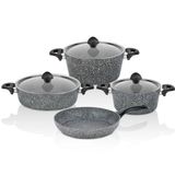 Taç Mastercook 3455 7 Parça Gri Tencere Takımı